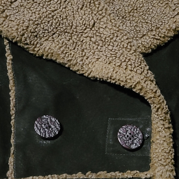 Vintage Mgr Black Leather Crop Bomber Winter Jacket 90s Suede Its Our Universe S - Picture 4 of 11